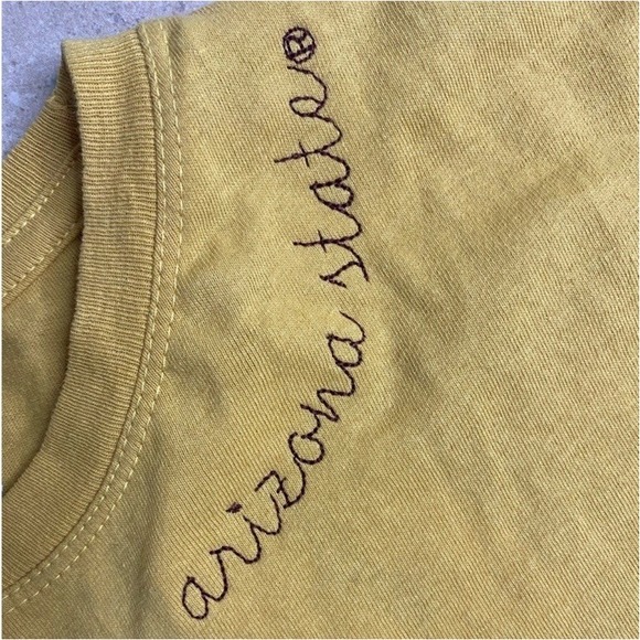 ASU- Short Sleeve Crop Top-Women-Size Small League Honey Color - Picture 2 of 11